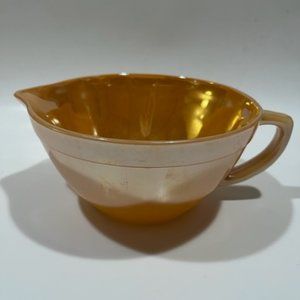 Vintage Fire King Peach LUster Oven Ware Batter bowl with pour spout Lip